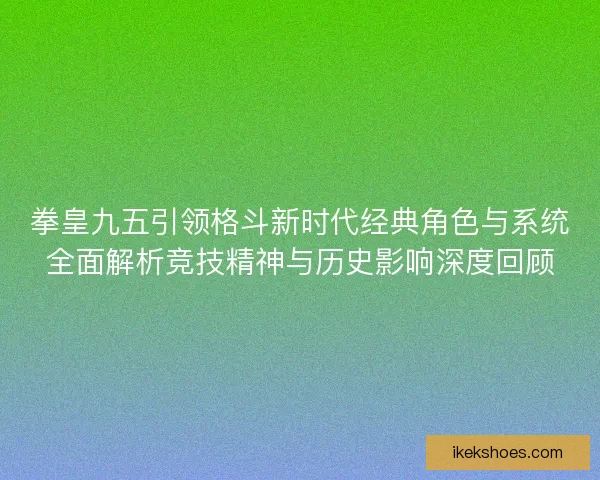 拳皇九五引领格斗新时代经典角色与系统全面解析竞技精神与历史影响深度回顾